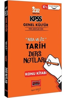 Yargı Yayınevi KPSS 2022 Genel Kültür Kısa ve Öz Tarih Ders Notları Konu Kitabı