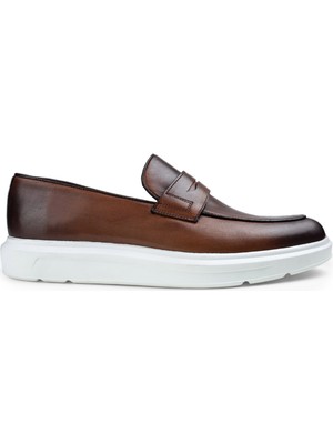 Deery Hakiki Deri Taba Rengi Loafer Erkek Ayakkabı