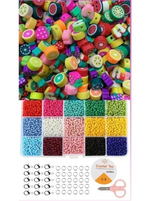 Yiğit Aksesuar Takı Yapım Malzemesi 3 mm Kutulu Kum Boncuk Seti Takı Yapım Seti 20 Çeşit