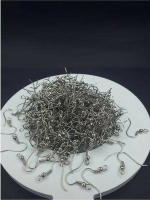 Yiğit Aksesuar Gümüş Renk Küpe Kancası Küpe Klipsi (40 Çift)