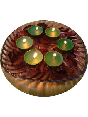 Ün-Ev 6'lı Işıldayan  Kapsül Kokulu Mum Turuncu 420 Trc