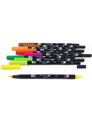 Tombow 10'lu Narenciye Renkler Ab-T Dual Brush Pen G.kalem Seti 56196
