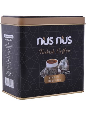 Nusnus Fındıklı Türk Kahvesi 250 Gr Metal Kutu
