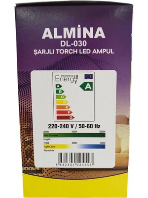 Almina 30 Wat Şarjlı LED Ampul E27 Duy