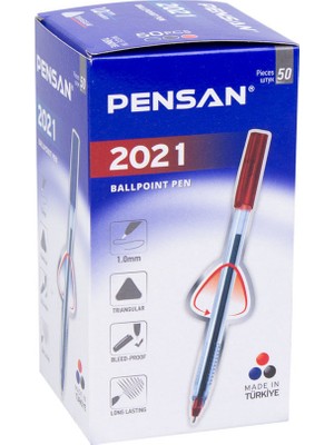 Pensan Kalem Tükenmez Kırmızı 2021 6676 2221