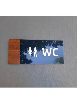 Dekokonsept Wooden Serisi Wc Yönlendirme Tabelası