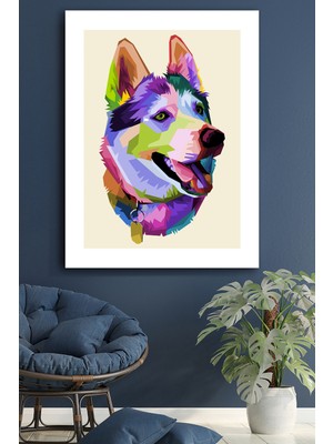 Blok Design Kanvas Tablo Hayvanlar Dekoratif Duvar Tablosu