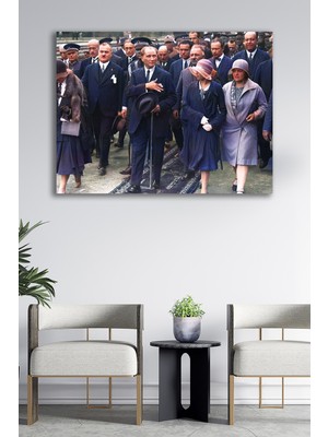 Blok Design Kanvas Tablo Resim Atatürk Resim Fotoğrafları Dekoratif Duvar Tablosu