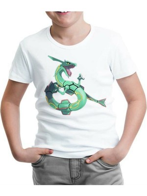 Lordd T-Shirt  Pokemon Go - Gyrados Beyaz Çocuk T-Shirt