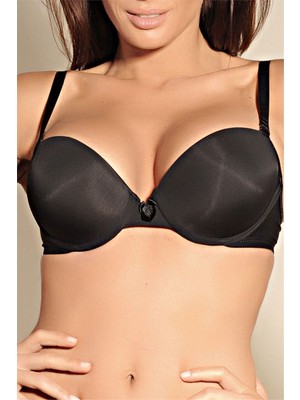 Magic Form 3510 Kadın Siyah Ince Süngerli Düz Kumaşlı Sütyen