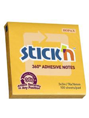 Hopax 21551 Stickn Yapışkanlı Not Kağıdı 100 Yaprak 76 x 76 mm Altın