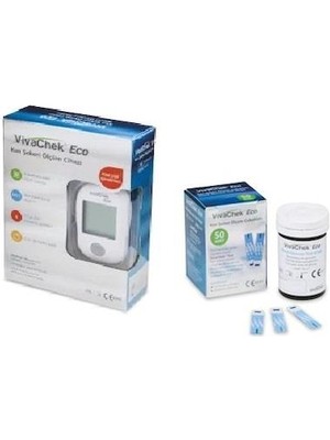 Vivachek Eco Ölçüm Cihazı + 50LI 1 Kutu Strip Hediye