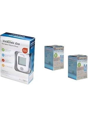 Vivachek Eco Ölçüm Cihazı + 50LI 2 Kutu Strip Hediye