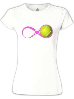 Lordd T-Shirt  Tenis - Love Beyaz Kadın T-Shirt