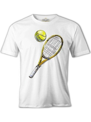 Lordd T-Shirt  Tenis - Raket Beyaz Erkek T-Shirt
