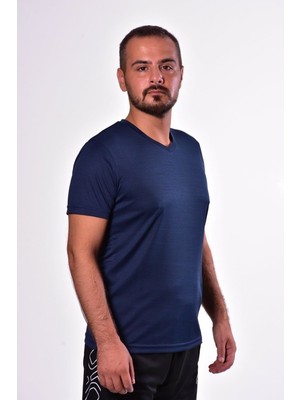 Lotto T-Shirt V Yaka Erkek Lacivert-Celso Tee Vn PL-W1112