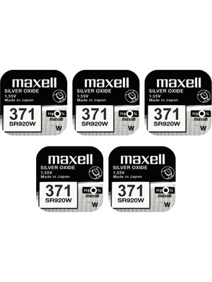 Maxell 371 SR920SW 1.55V Saat Pili 5 Adet