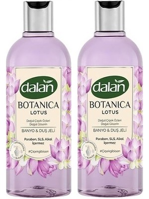 Dalan Botanica Duş Jeli Lotus 500 ml İki Adet Paraben ve SLS İçermeyen Formül