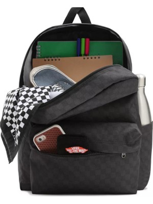 VANS OLD SKOOL CHECK BACKPACK BLACK/CHARCOAL