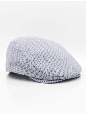 Külah Erkek Gümüş Cotton Flat Cap Kasket Şapka