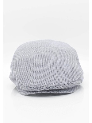 Külah Erkek Gümüş Cotton Flat Cap Kasket Şapka