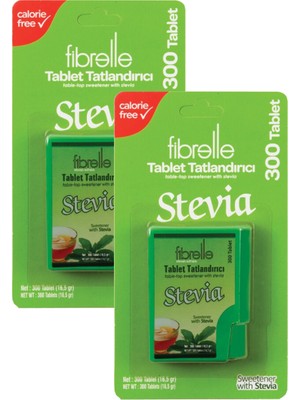  Fibrelle Stevia Tatlandırıcı Fibrelle 300 Tablet x 2 Kutu