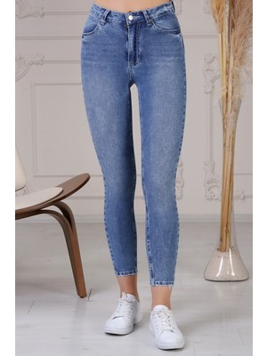 The Bark Nancy Kadın Skinny Jean Pantolon N804 Mavi