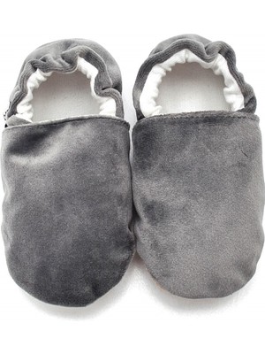 First Step Pamuk Astarlı Kaydırmaz Taban Patik-Açık GRİ-F-847