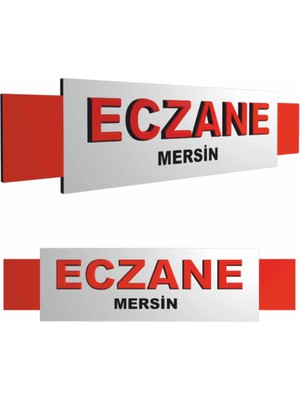 Eczane Tabelası 300X100 cm Kırmızı Kutu Harf Kompozit Işıklı LED