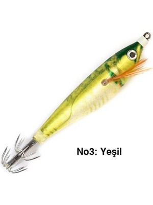 Profısher Kalamar Sahtesi 10CM 10GR Fosforlu Elbiseli Sert Yem Yeşil