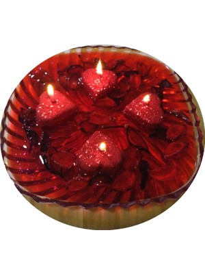 Ün-Ev 4'lü  Yüzen Simli Mum  Mor 186 Mor