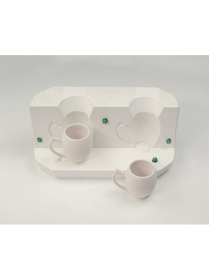 Refsan Sema Kahve Fincanı  Ikili Batarya Alçı Kalıp