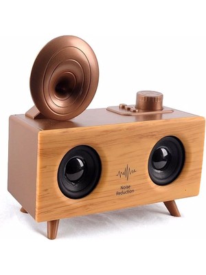 Antika Klasik Ahşap Retro Dizayn Bluetooth Hoparlör Fm Radyo Gramofon B6 Müzik Kutusu