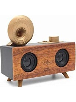 Antika Klasik Ahşap Retro Dizayn Bluetooth Hoparlör Fm Radyo Gramofon B6 Müzik Kutusu