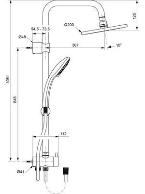 Ideal Standard Idealduo Duş Sistemi A6281AA