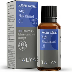 Keten Tohum Yağı, Soğuk Sıkım, %100 Saf ve Doğal, 20 ml