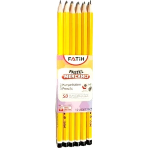 Pastel Mercanlı Hb Kurşun Kalem 12'li Sarı