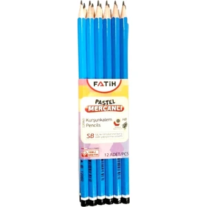 Pastel Mercanlı Hb Kurşun Kalem 12'li Mavi