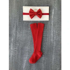 Pempem Bandana Kız Bebek Çorap Bandana Set