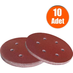 10 Adet Delikli Cırt Zımpara 180 mm Spiral Taşlama 150 Kum