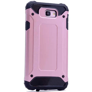 noktaks - Samsung Galaxy J7 Prime - Kılıf Çift Katman Zırh Tank Crash Military Kapak - Rose Gold - T2460
