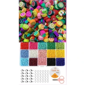 Yiğit Aksesuar Takı Yapım Malzemesi 3 mm Kutulu Kum Boncuk Seti Takı Yapım Seti 20 Çeşit