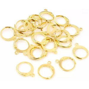 Yiğit Aksesuar 20 Adet Altın Renk Kaplamalı Ay Kanca Küpe Klipsi Gold