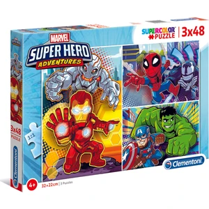 - 3X48 Parça Puzzle - Superhero