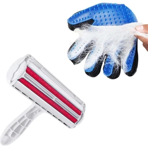 Hazneli Kedi&Köpek Tüy Temizleyici Kıl Toz Toplayıcı + Kedi Köpek Tüy Toplama Eldiveni