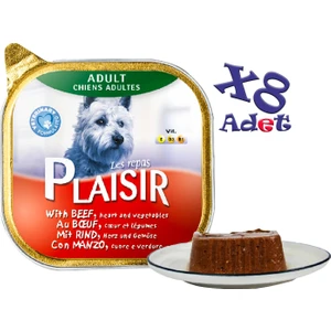 Sığır Etli Pate Plaisir 150GR Yaş Köpek Maması 8ADET