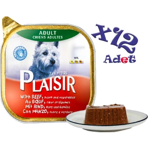 Sığır Etli Pate Plaisir 150GR Yaş Köpek Maması 12ADET