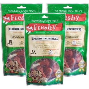 Tavuk Butları 3'lü Set - Taze Tavuk Etli Kalsiyum Kemikleri - 3 x 90G