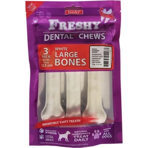 Büyük Boy Beyaz Dental Kemik - 12,5 cm (5") - 3'lü Paket - Toplam 165 Gram