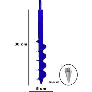 30X5 cm Matkap Uyumlu Toprak Burgu Makinesi